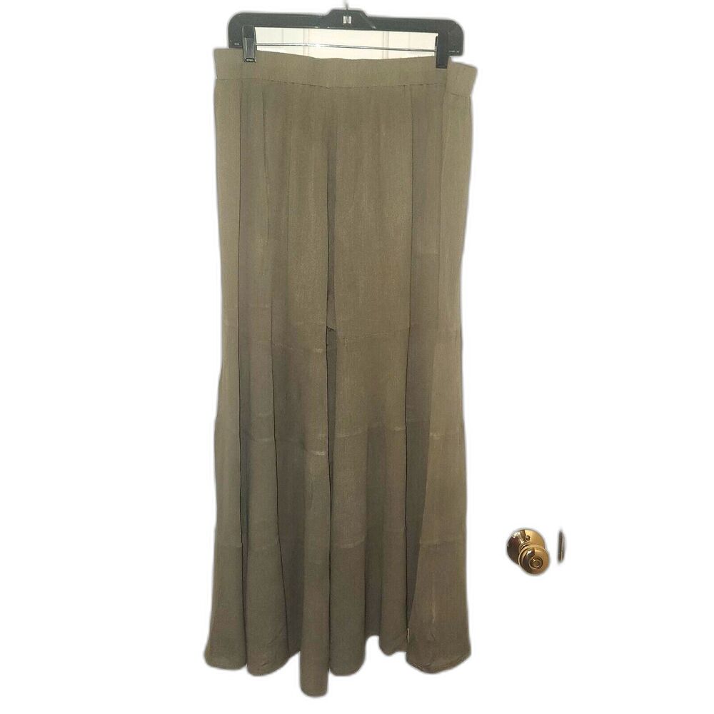 Shein Green Tiered Wide Leg Relaxed Comfy Palazzo Pants Plus-size 3XL